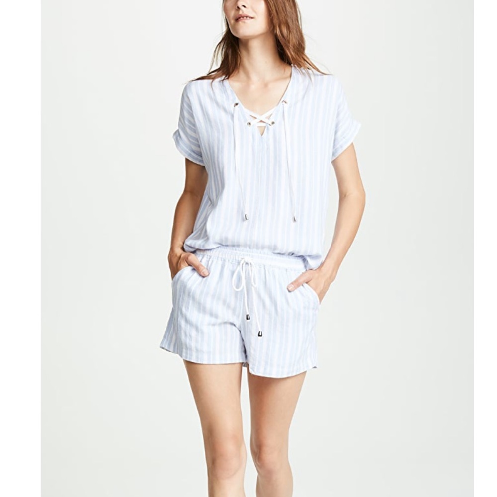 RAILS JERI BLUE WHITE HOLLAND STRIPES SHIRT SIZE M
